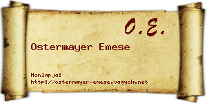 Ostermayer Emese névjegykártya