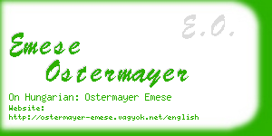 emese ostermayer business card
